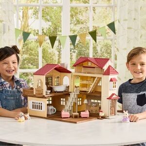 Calico Critter Luxury Townhome with Toyshop, Hazelnut Chipmunk Family and more!